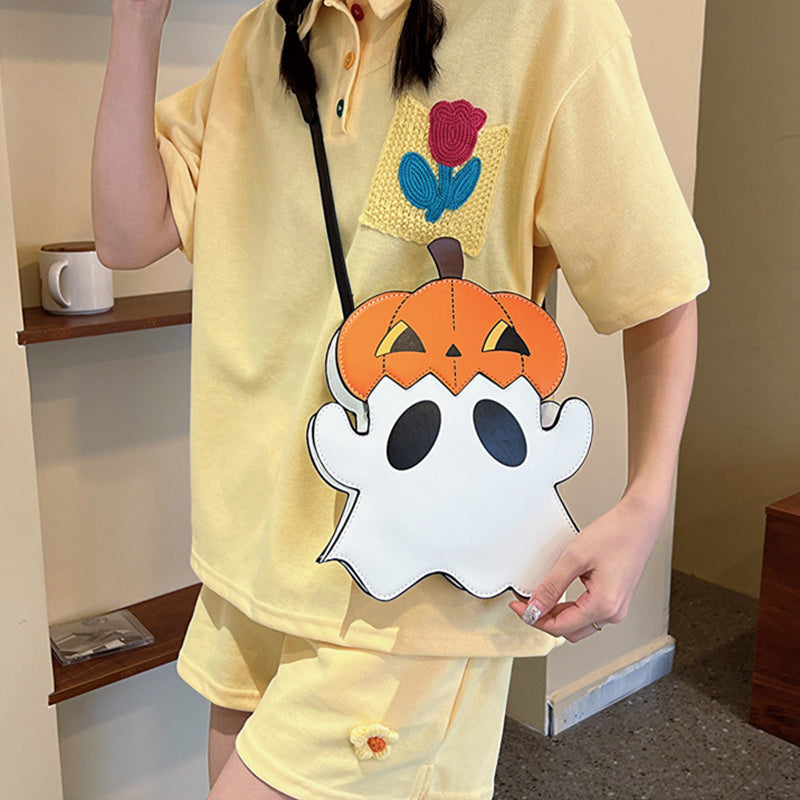 Pumpkin Ghost Crossbody Bag