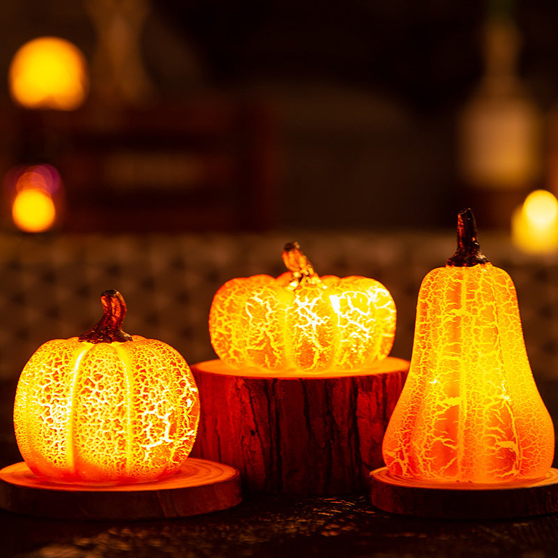 Crackle-Glow Pumpkin Lantern