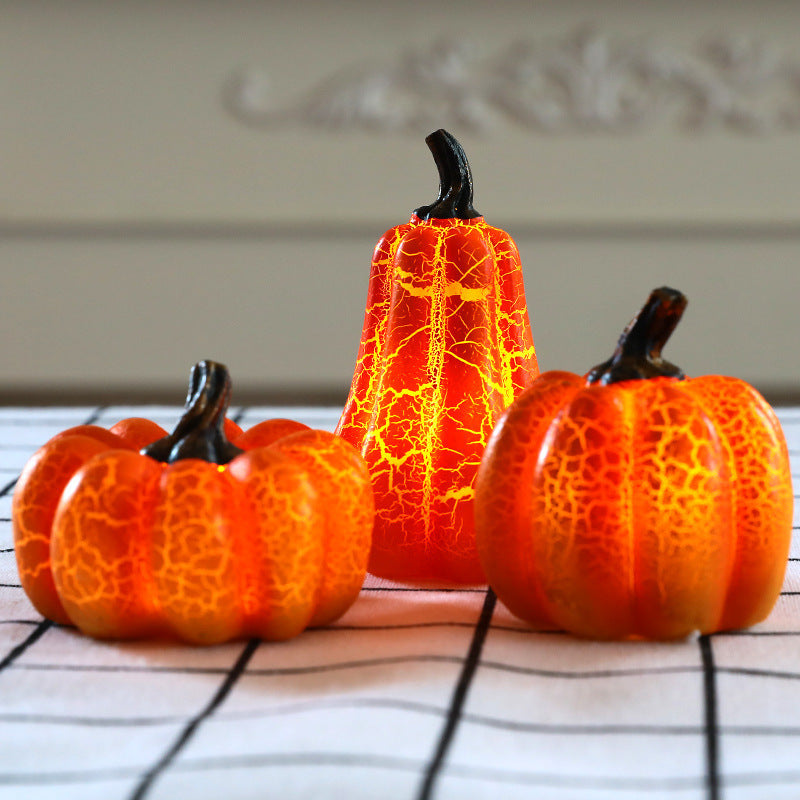 Crackle-Glow Pumpkin Lantern