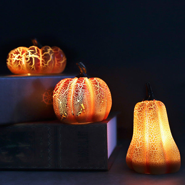Crackle-Glow Pumpkin Lantern